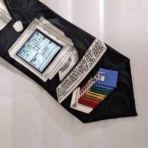 Phineas Creed handmade poly tie - computer print